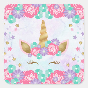 Unicorn Birthday Envelope Seals