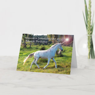 Unicorn, Birthday for Granddaughter, Magical Dream Card