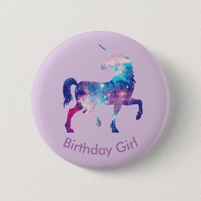 Unicorn Birthday Girl Badge (Front)