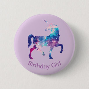 Unicorn Birthday Girl Badge