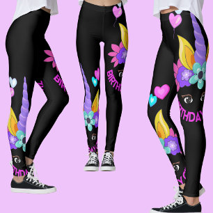 Unicorn, Birthday Girl, Birthday Party            Leggings