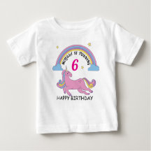 Unicorn Birthday Girl Custom Toddler T-Shirt