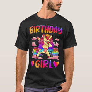 Unicorn Birthday Girl Pop It Fidget Toy T-Shirt