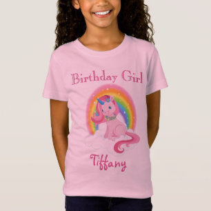 Unicorn Birthday Girl Rainbow T-Shirt