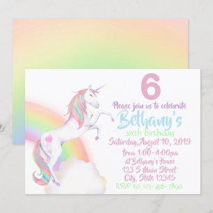Unicorn Birthday Invitation