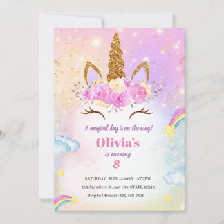 UNICORN BIRTHDAY INVITATION