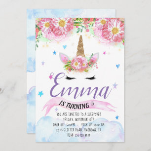 Unicorn Birthday Invitation