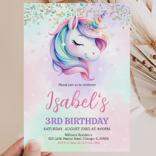 Unicorn Birthday Invitation