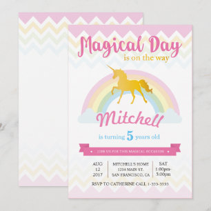 UNICORN BIRTHDAY INVITATION CARD