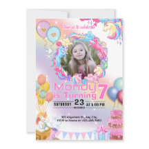 Unicorn Birthday Invitation Party