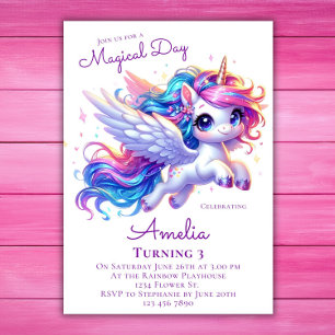 Unicorn Birthday Invitation Unicorn Birthday Party