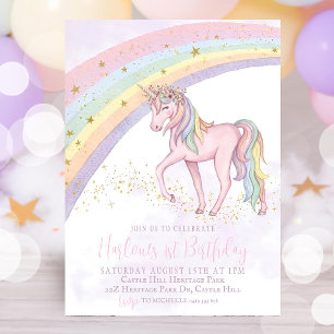Unicorn Birthday Invitation, Unicorn Invitation