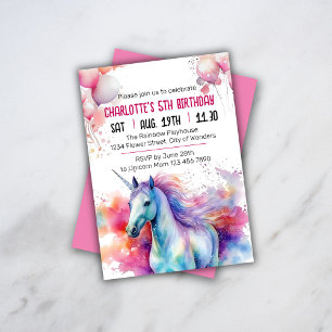 Unicorn Birthday Invitation   Unicorn Party