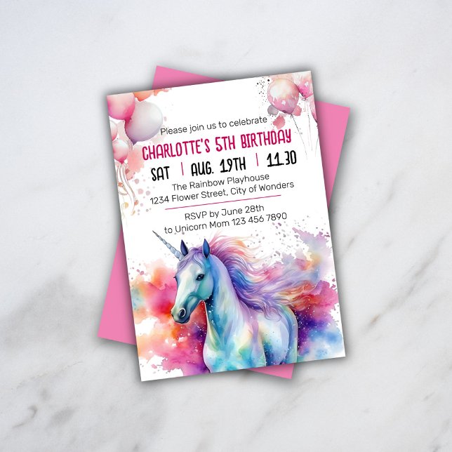 Unicorn Birthday Invitation | Unicorn Party (Creator Uploaded)