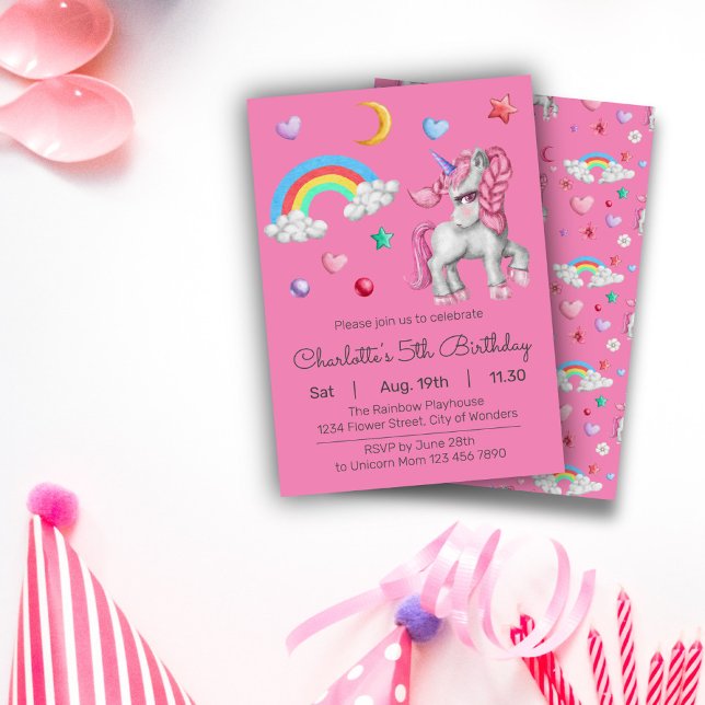 Unicorn Birthday Invitation | Unicorn Party (Creator Uploaded)