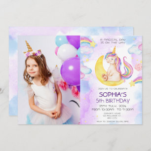 Unicorn Birthday Invitation, Unicorn Party Invitation