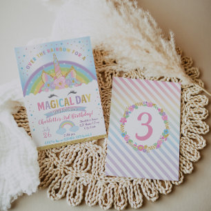 Unicorn Birthday Invitation, Unicorn Party Invite