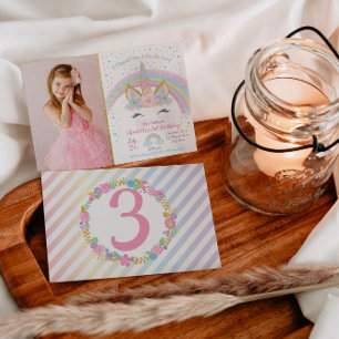 Unicorn Birthday Invitation, Unicorn Party Invite