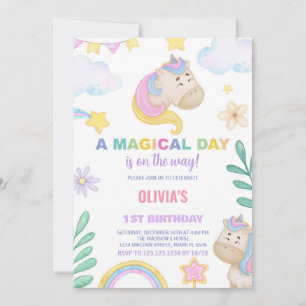 Unicorn Birthday Invitations