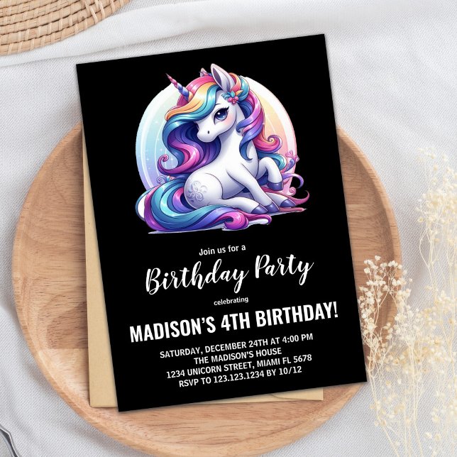 Unicorn Birthday Invitations (Unicorn Birthday Invitations)