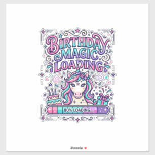 Unicorn Birthday Magic Loading Colourful Marketpla