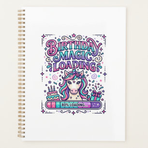 Unicorn Birthday Magic Loading Colourful Marketpla Planner
