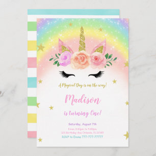 Unicorn Birthday Magical Party Invitation