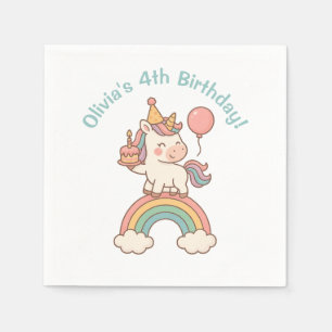 Unicorn Birthday Napkin