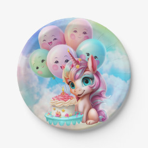 Unicorn Birthday Paper Plate