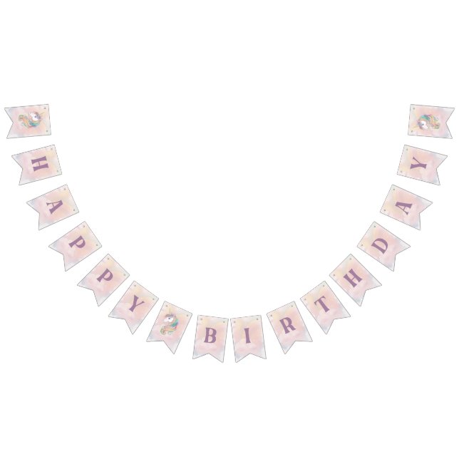 Unicorn Birthday Party Bunting (All)