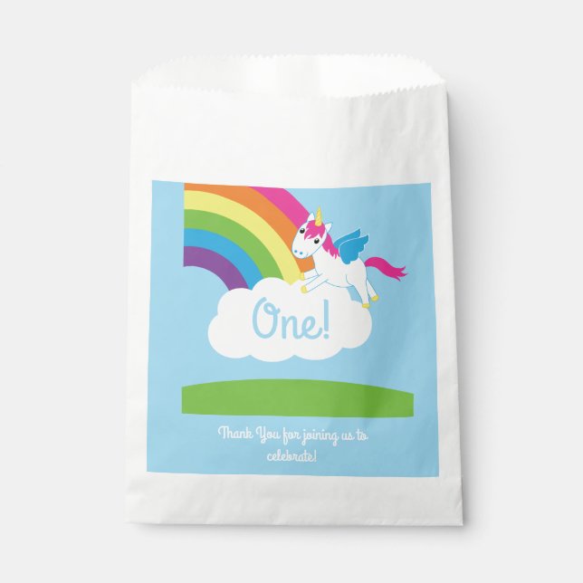 Unicorn Birthday Party Favour Bags (Front)