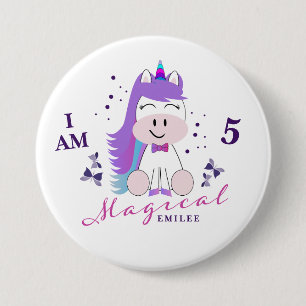 Unicorn Birthday Party Gifts Button Pin Badges