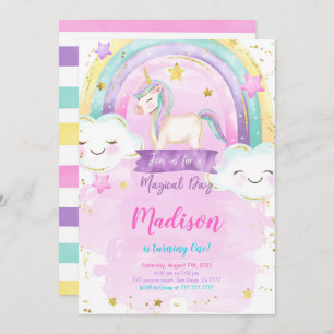 Unicorn Birthday Party Invitation
