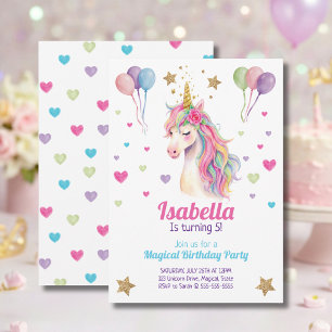 Unicorn Birthday Party Invitation
