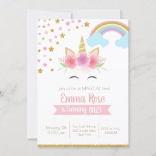 Unicorn Birthday Party Invitation