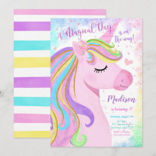 Unicorn Birthday Party Invitation