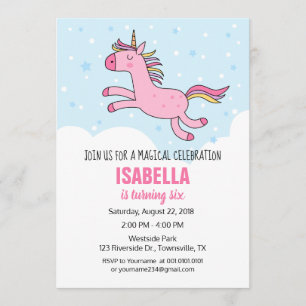 Unicorn Birthday Party Invitation
