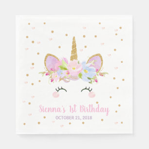 Unicorn Birthday Party Paper Napkins Serviettes