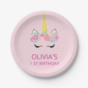 Unicorn Birthday Party Paper Plates