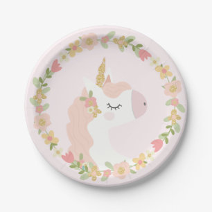 Unicorn Birthday Party Paper Plates