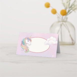 Unicorn birthday party place card