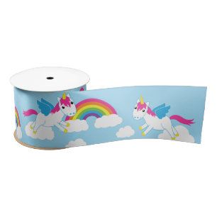 Unicorn Birthday Party Satin Ribbon