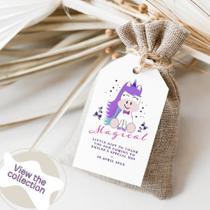 Unicorn Birthday Party Thank You Favour Tags