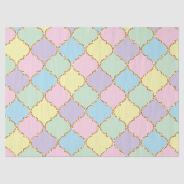 Unicorn Birthday Pattern Tissue Paper (Front)