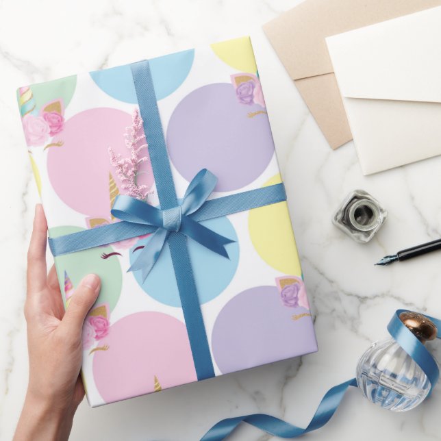 Unicorn Birthday Pattern  Wrapping Paper (Gifting)