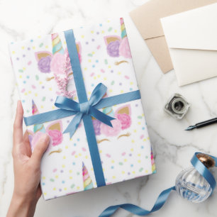 Unicorn Birthday Pattern  Wrapping Paper