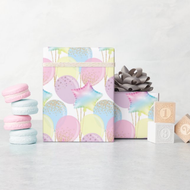 Unicorn Birthday Pattern  Wrapping Paper (Baby Shower)
