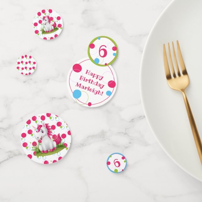 Unicorn Birthday Theme Table Confetti (Group)
