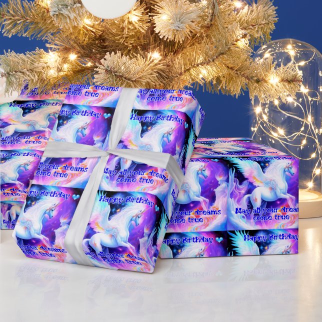 Unicorn Birthday Wrapping Paper (Holidays)