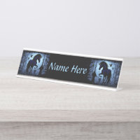 Unicorn Black Magic Fairy in Dark Forest